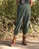 Ribbed Cargo Pants - Olive