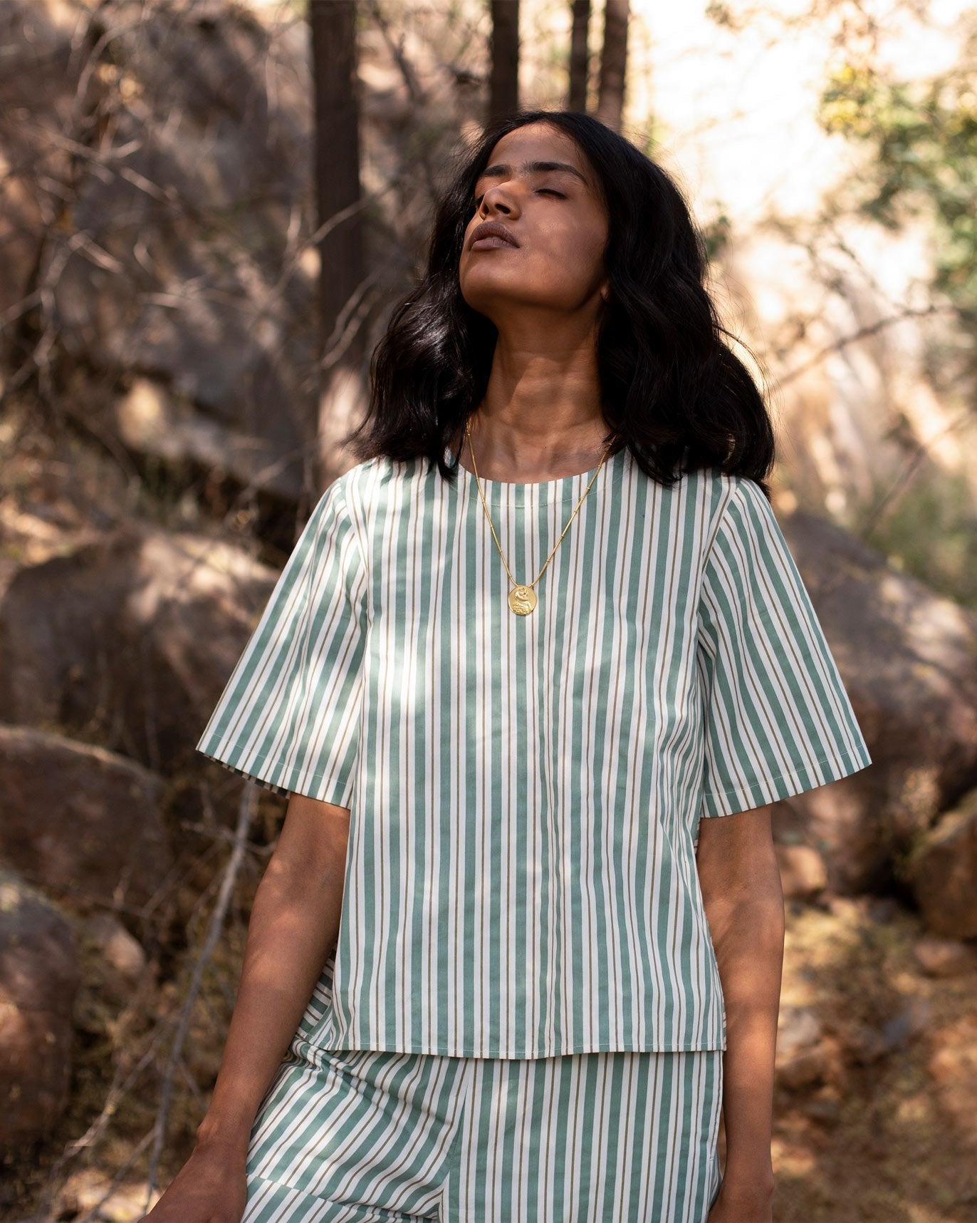 Rover Stripe Top - Olive