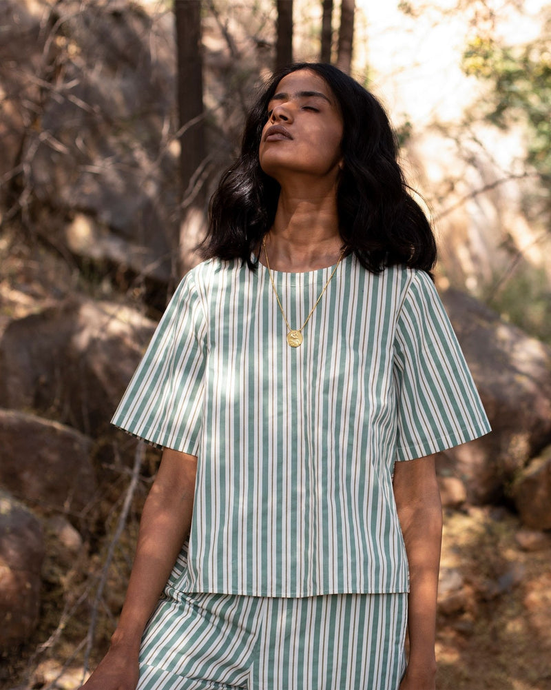 Rover Stripe Top - Olive