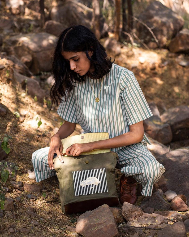 Rover Stripe Top - Olive