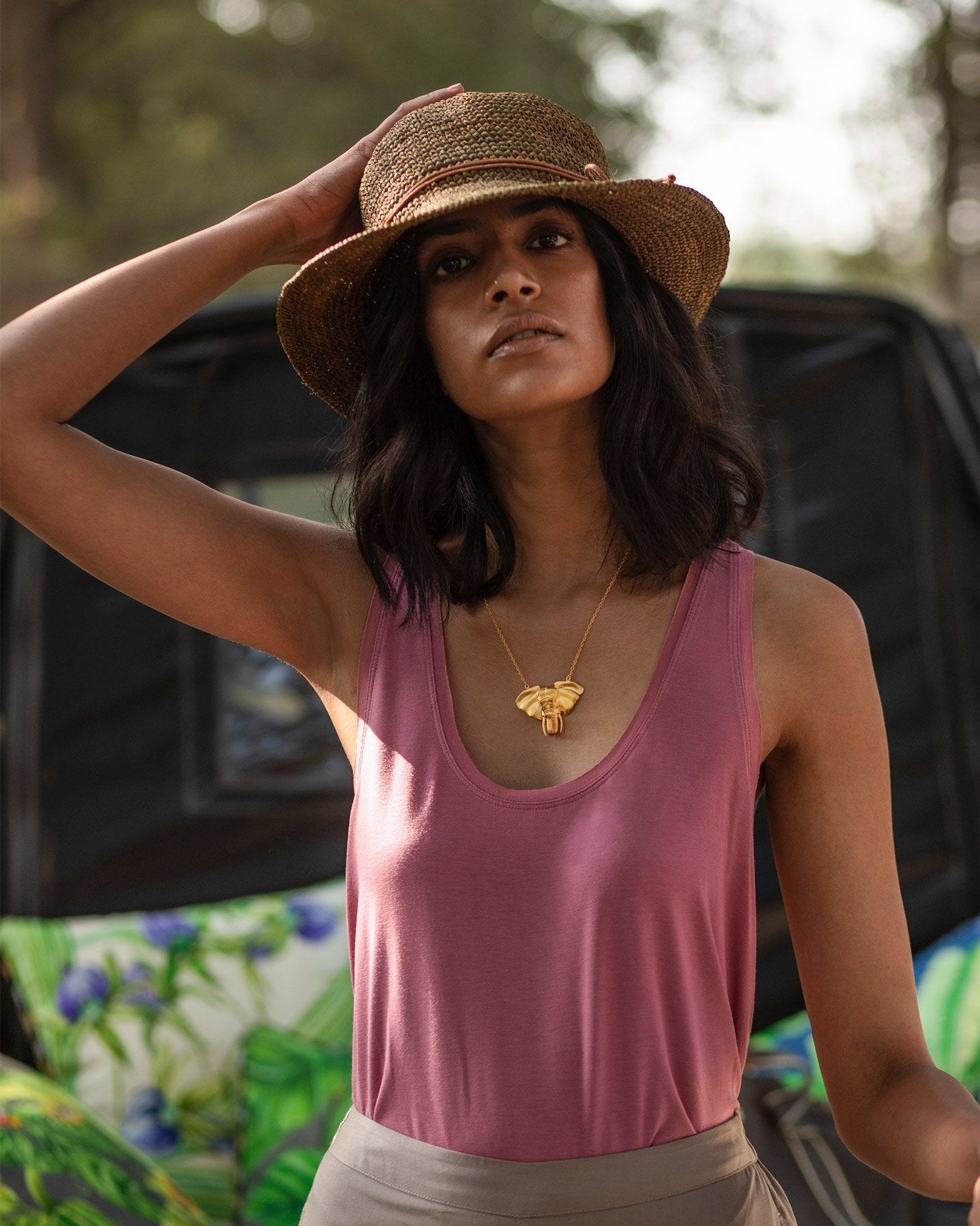 Ukiyo Racerback Tank - Pink