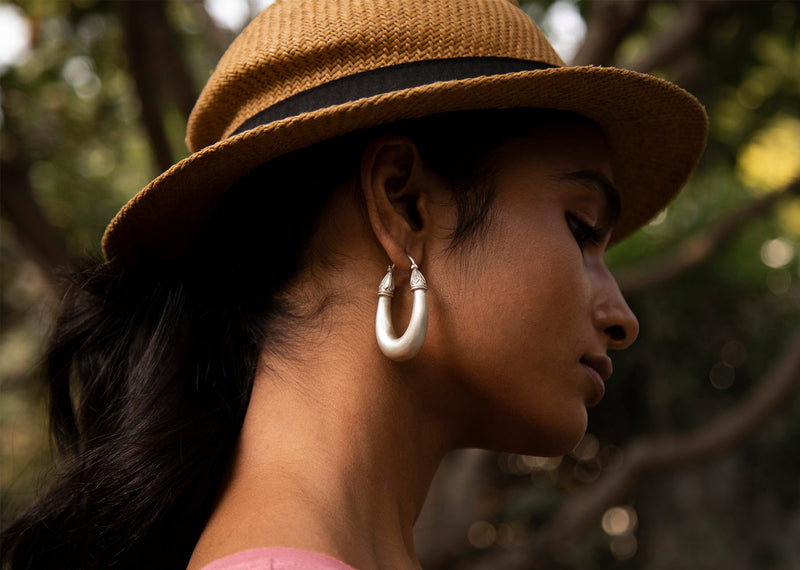 Scallop Hoops - Silver