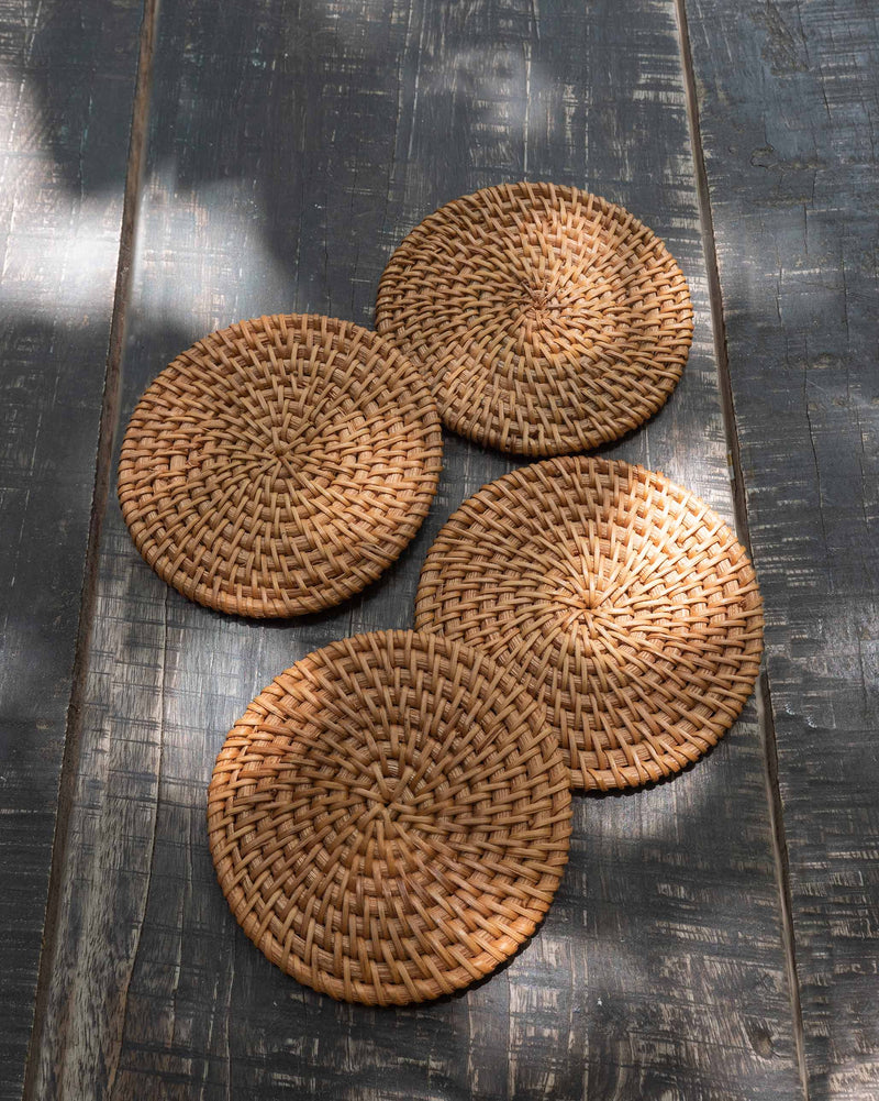 Rattan Coasters (Set of 4)