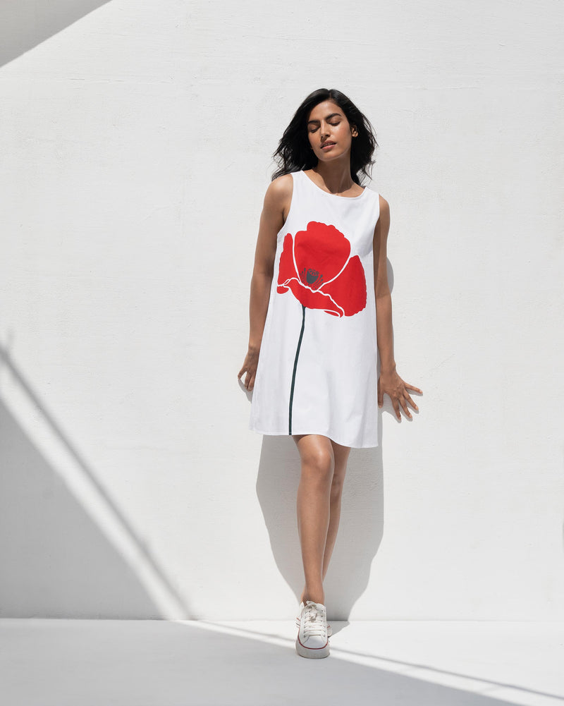 Short Racerback Dress - White