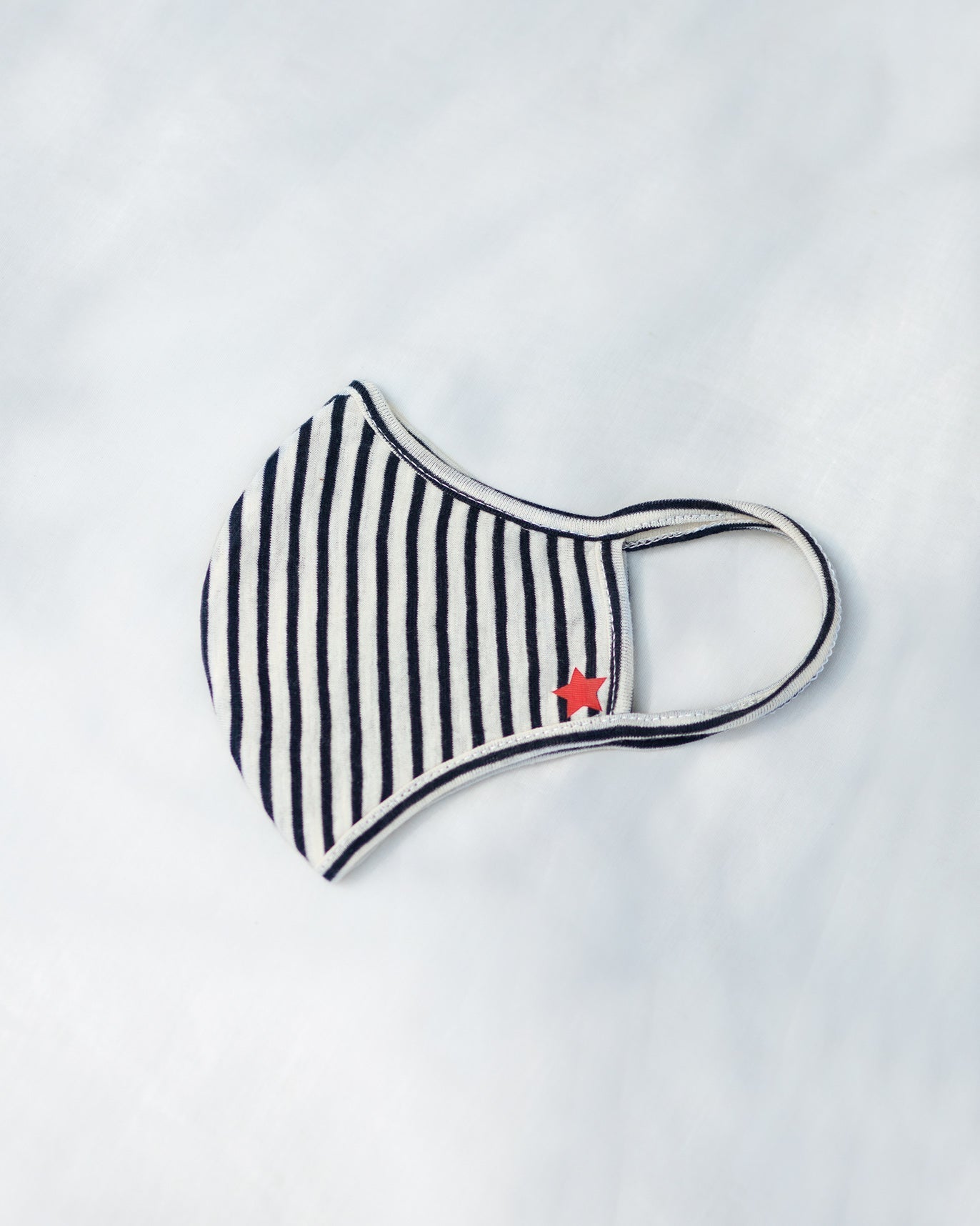 Stripey Knit Mask - Black & White