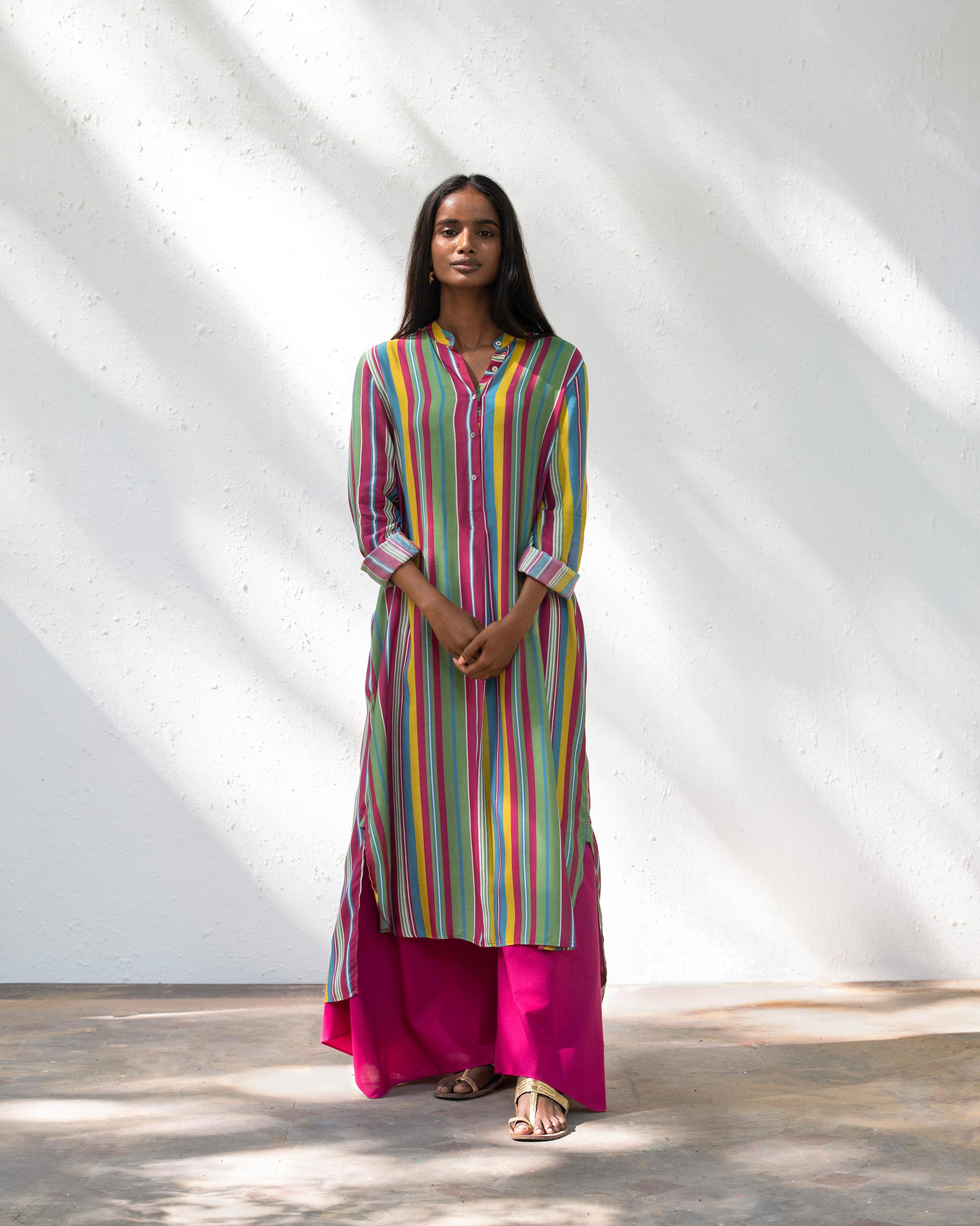 Smocked Back kurta - Multi Colour