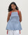 Twill Tape Strappy Top - Blue & White