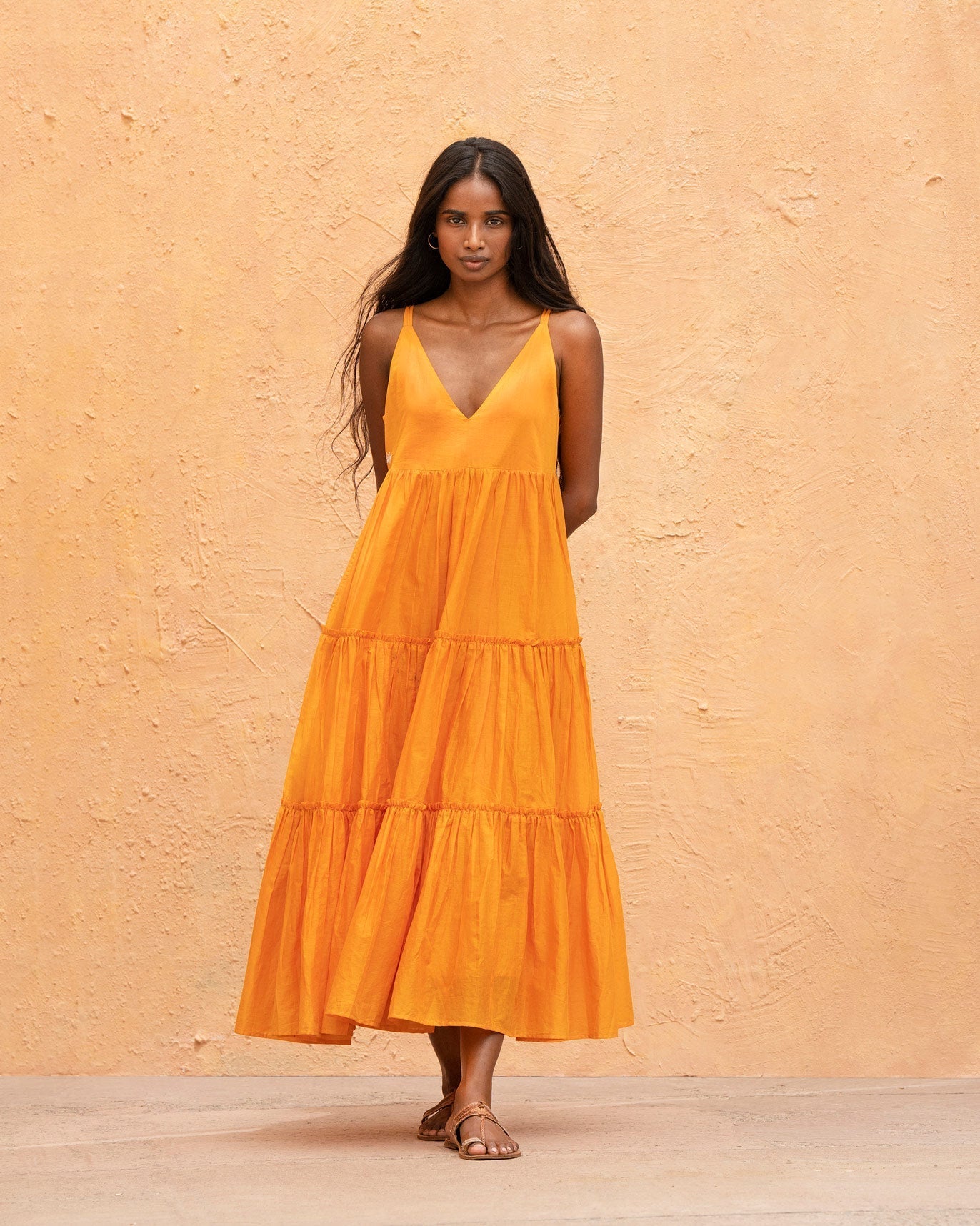 Tier Dress - Orange