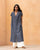 V-Neck Kaftan - Grey & Charcoal