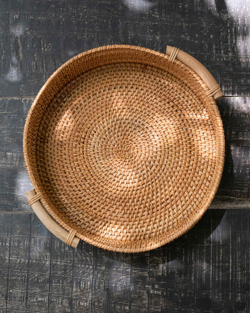 Rattan tray