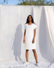 Ribbed Jersey Dress - White