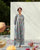 Smocked Panel Kurta - White & Black
