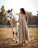 V-Neck Strappy Dress - Light Tan