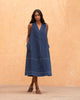 Strappy A-Line Dress - Navy