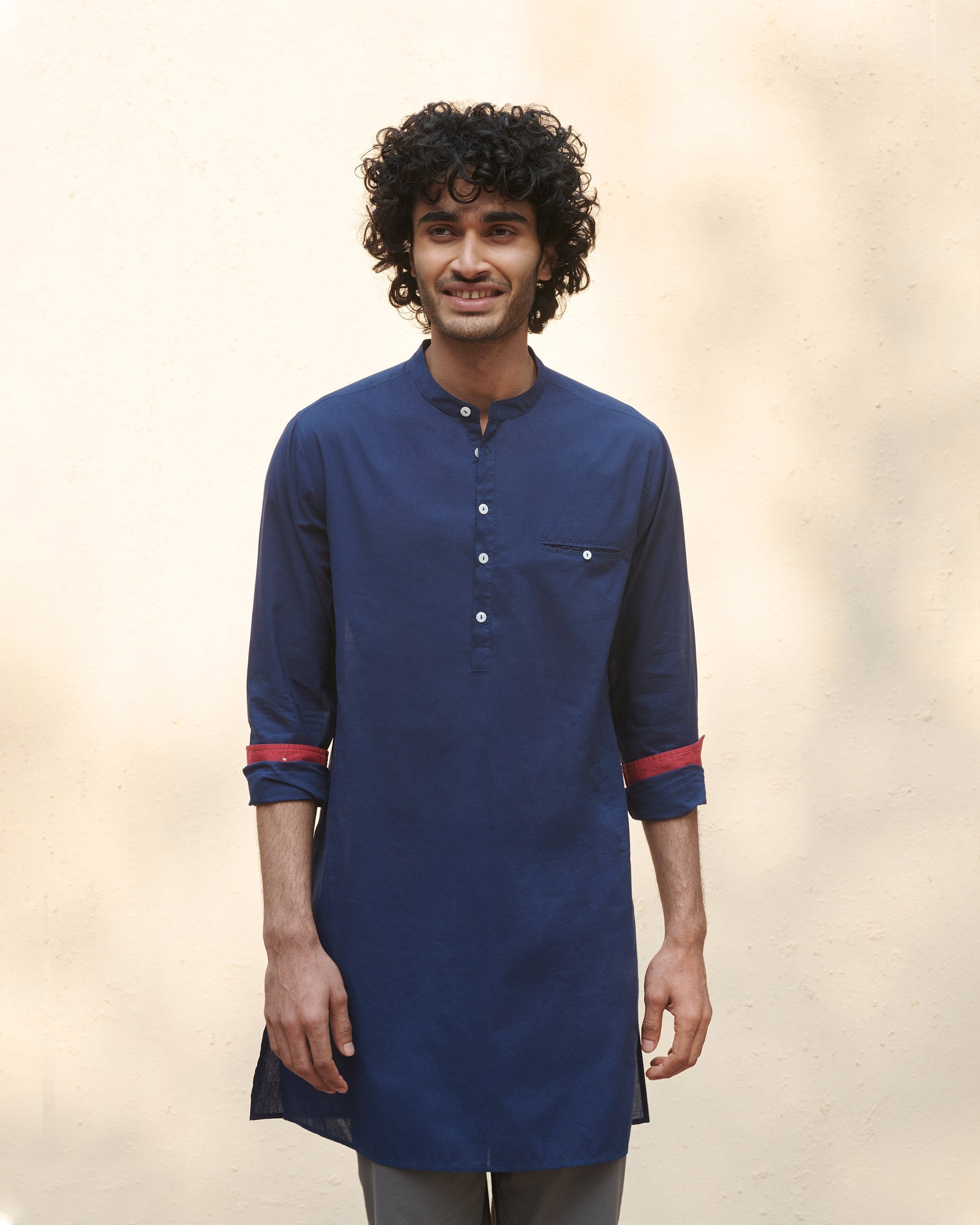 Pondicherry Kurta - Navy