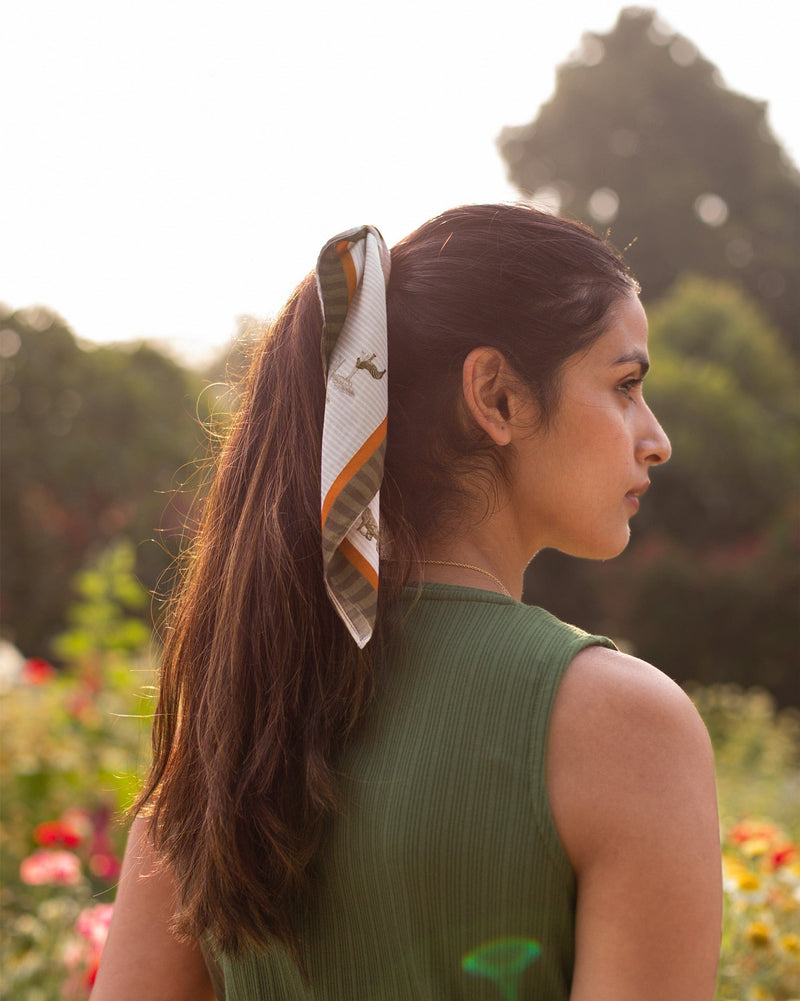 Safari Tribe Bandana - Beige & Brown