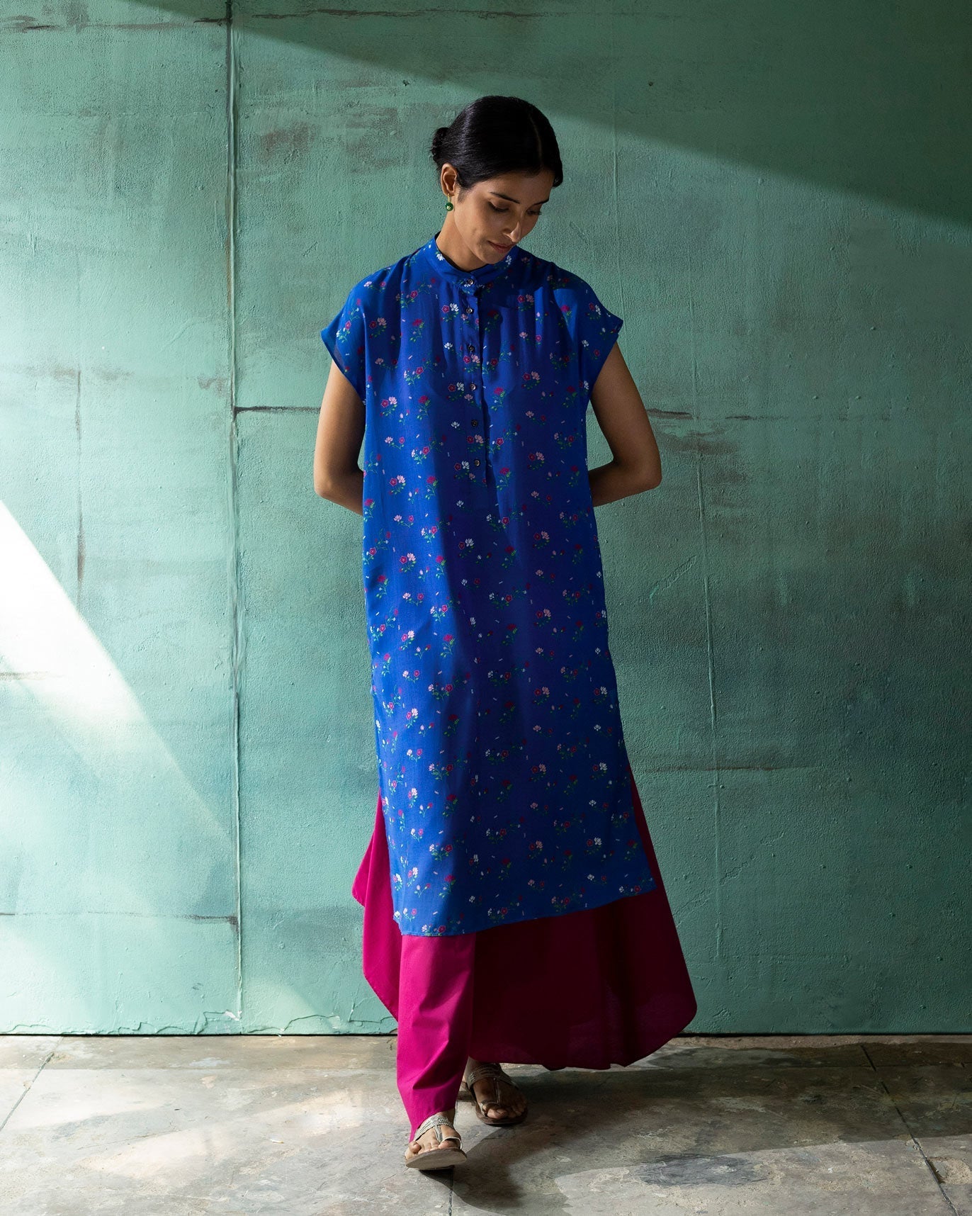 Short Sleeve kurta - Blue