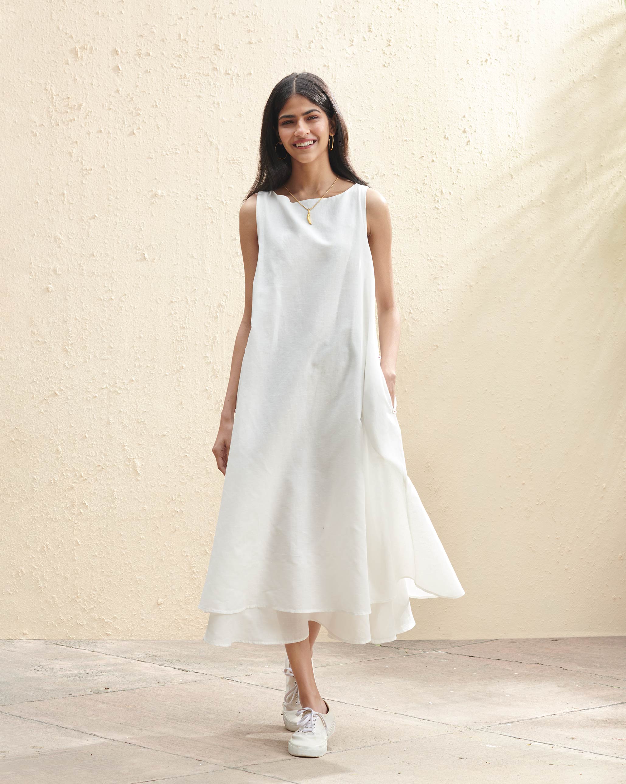 Double Layer Dress - Ivory