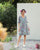 V-Neck Shift Dress - White & Black