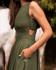 Sleeveless Elastic Dress - Olive