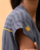 V-Neck Kaftan - Grey & Charcoal