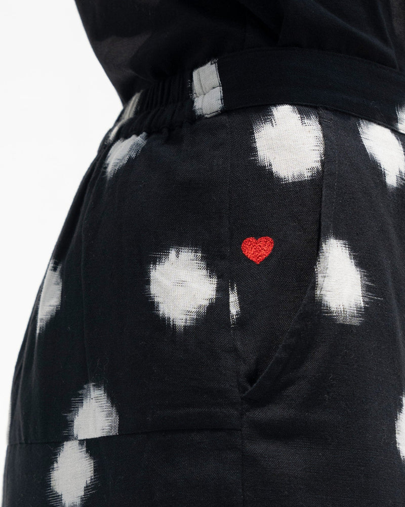 Serena Pyjamas - Ivory & Black