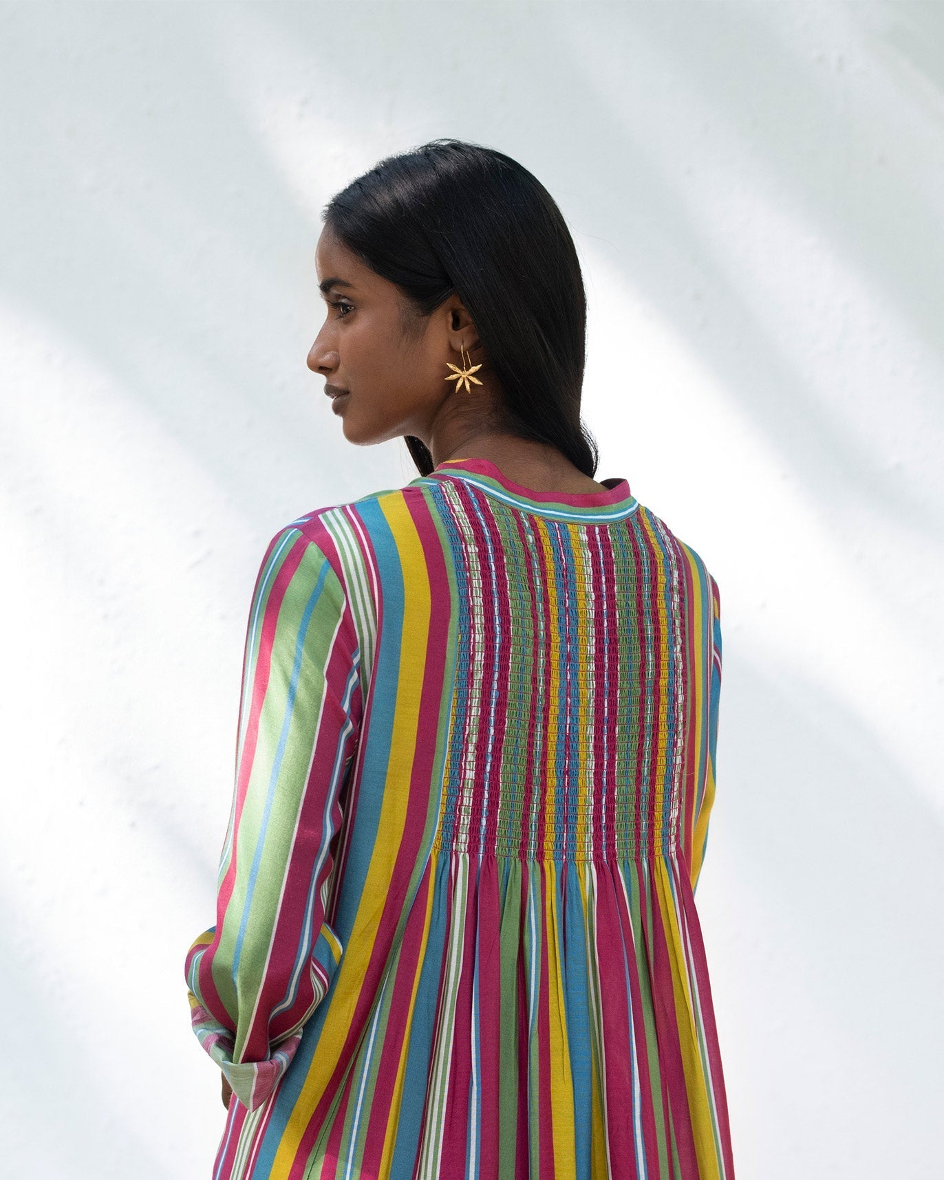 Smocked Back kurta - Multi Colour