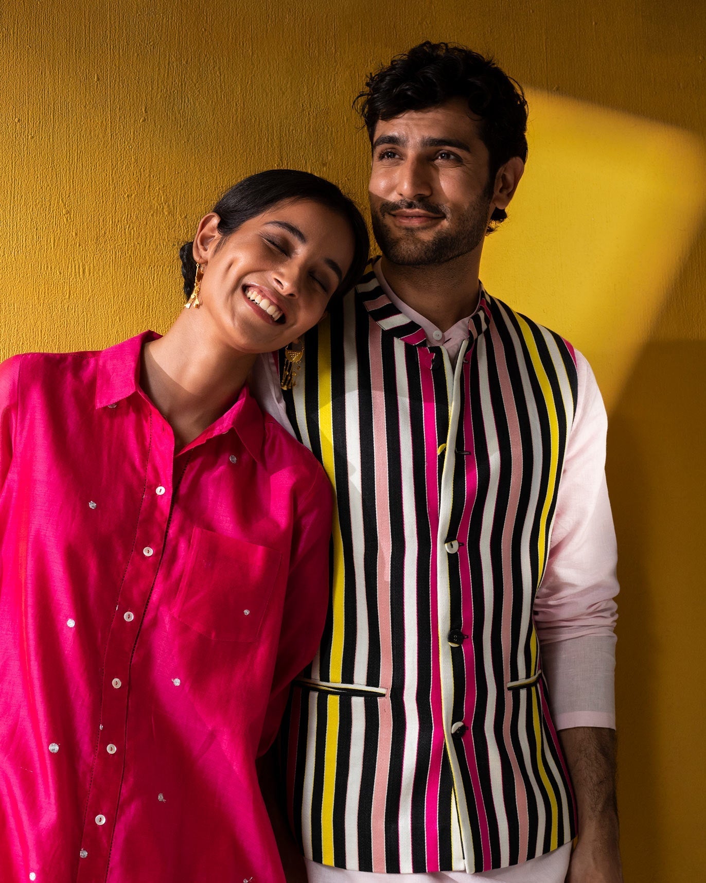 A-Line Kurta - Pink & Silver