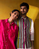 A-Line Kurta - Pink & Silver