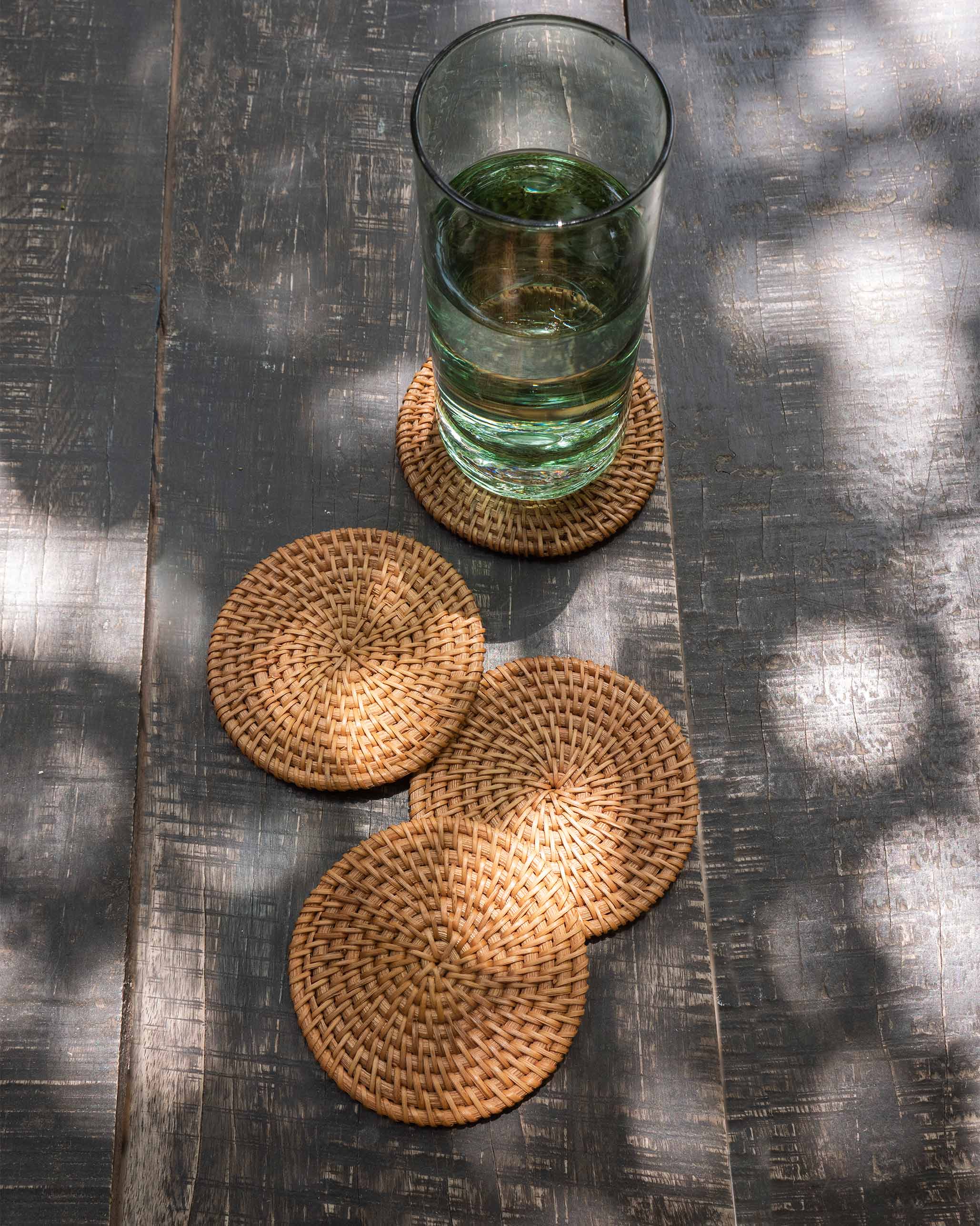 Rattan Coasters (Set of 4)