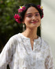 Tisya Kurta - Grey & White