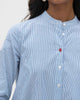 Serene Panel Kurta - Blue & White