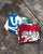 Roar Pocket Square - Red & Blue