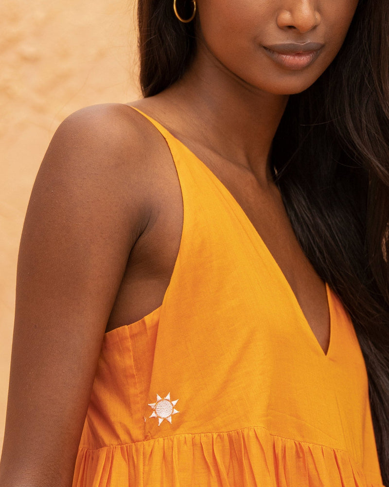 Tier Dress - Orange