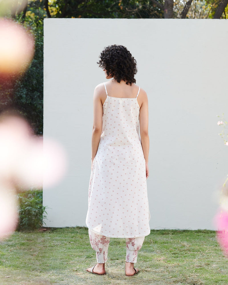 Vintage Camisole - White & Pink
