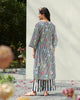 Smocked Panel Kurta - White & Black