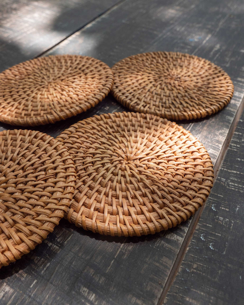 Rattan Coasters (Set of 4)