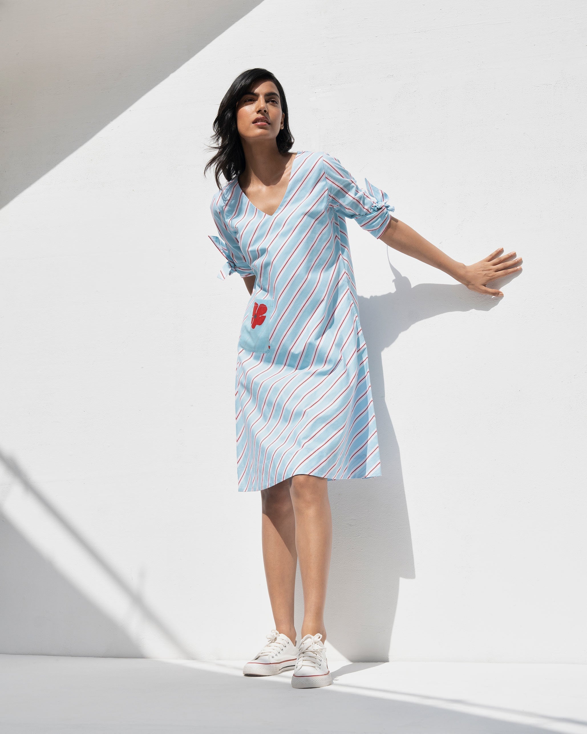 Shift Pocket Dress - Blue