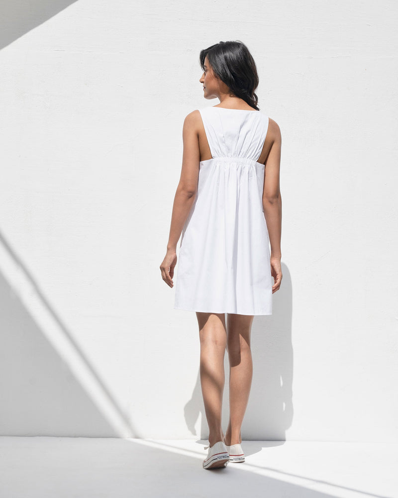 Short Racerback Dress - White