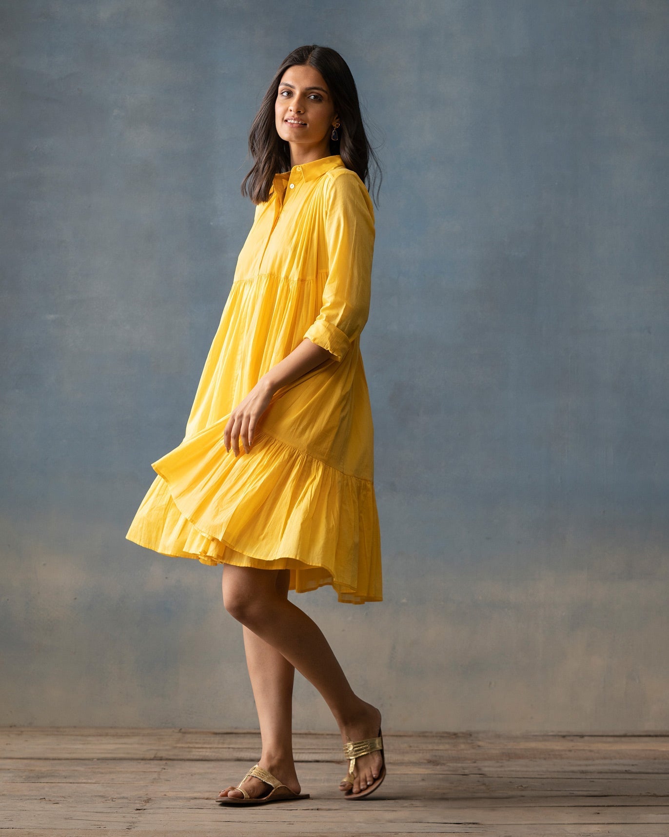 Tier Dress - Yellow