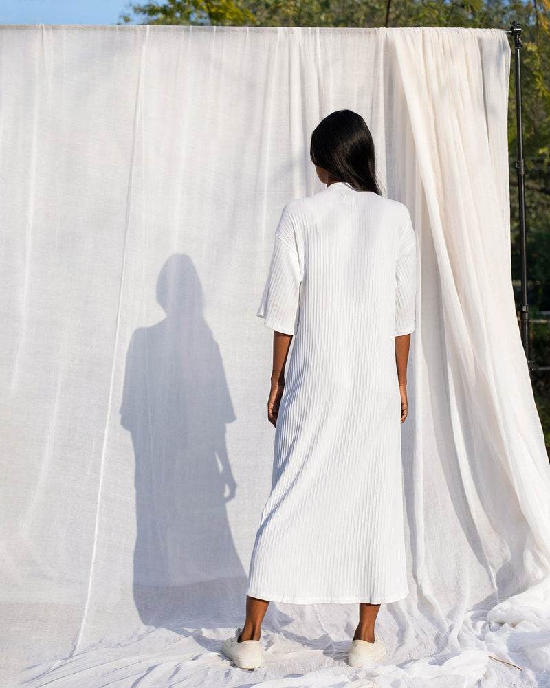 Ribbed Tunic - White