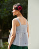 Smocked Strappy Top - White & Black
