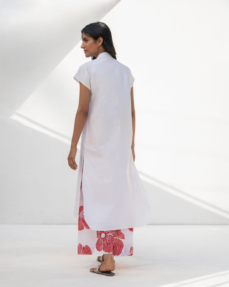 Short Sleeve Kurta - White