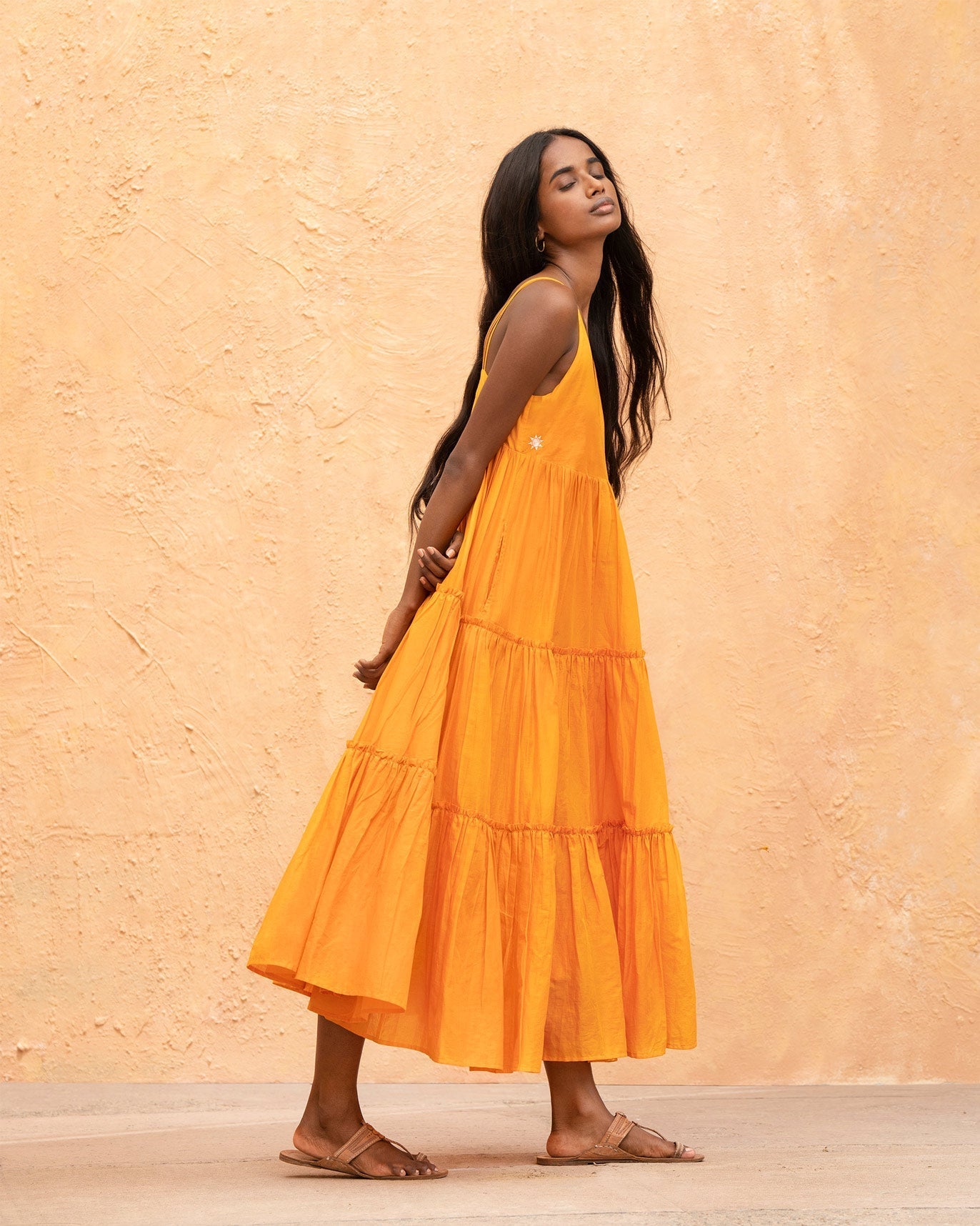 Tier Dress - Orange