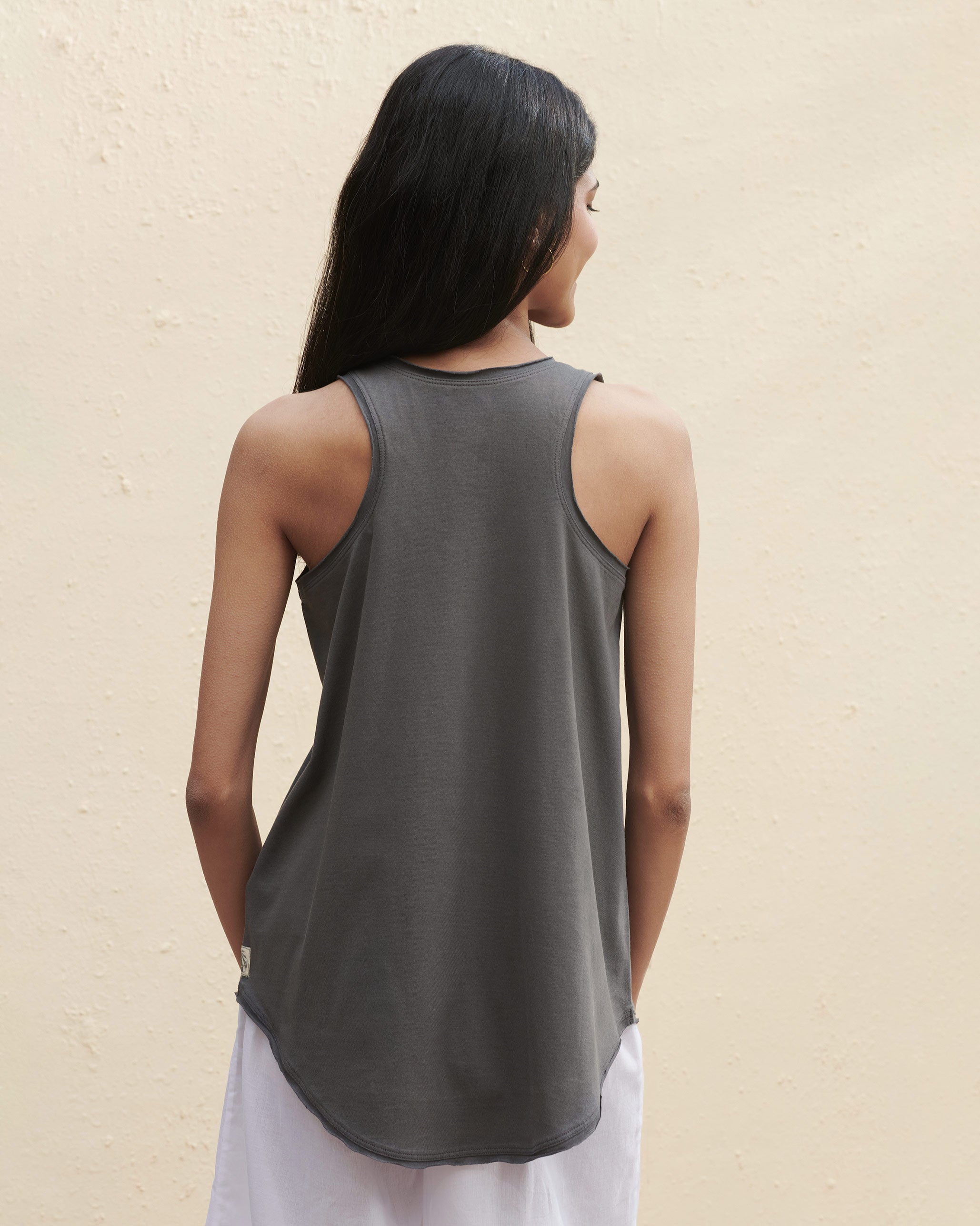 Ukiyo Racerback Top - Charcoal