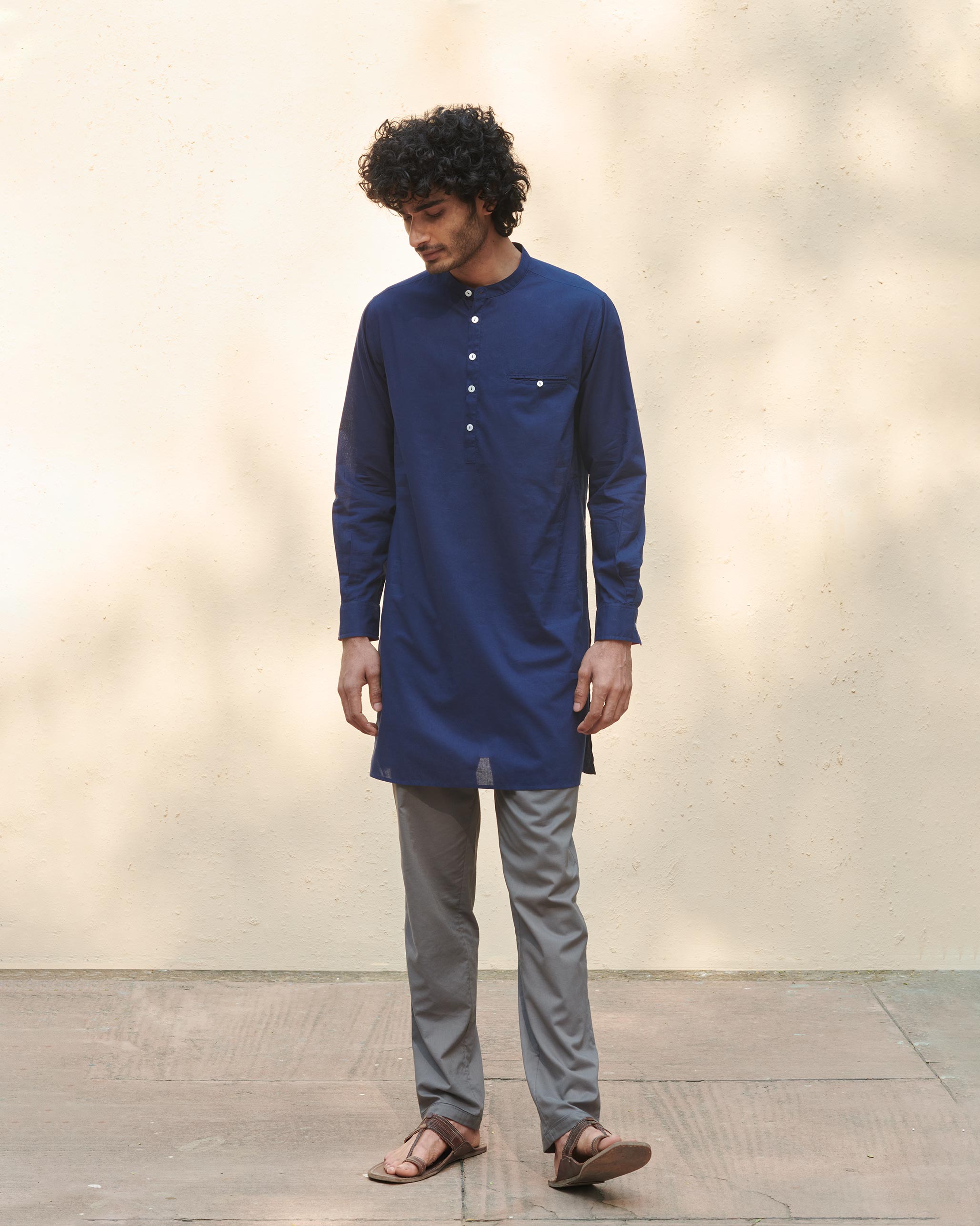 Pondicherry Kurta - Navy