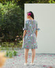 V-Neck Shift Dress - White & Black