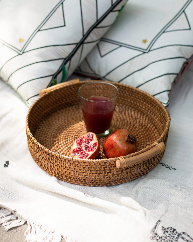 Rattan tray