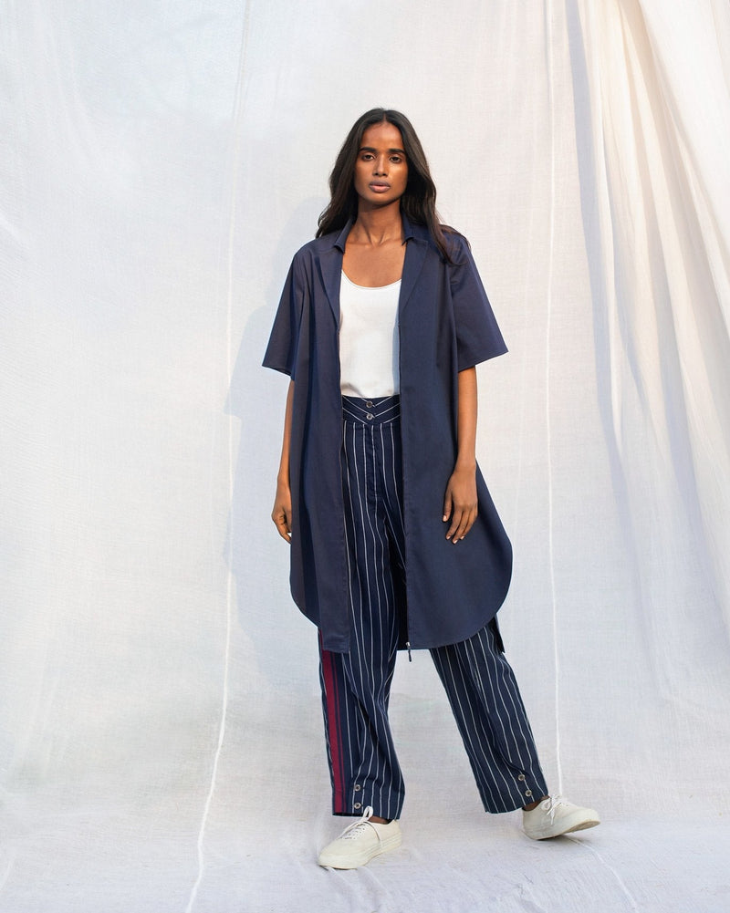 Zipper Tunic - Navy