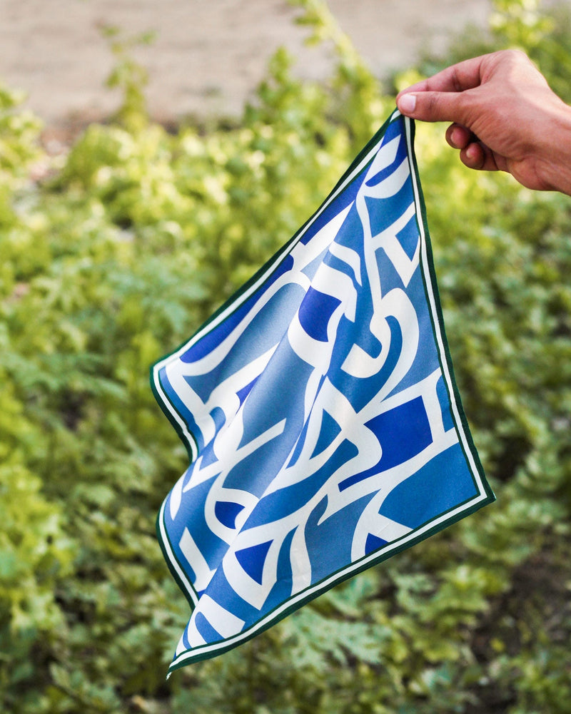 Roar Pocket Square - Red & Blue